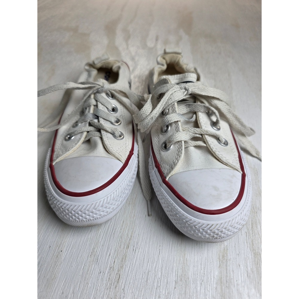 Converse Chuck Taylor All Star Shoreline White Canvas Slip On Sneakers Women 8.5 - Picture 2 of 8